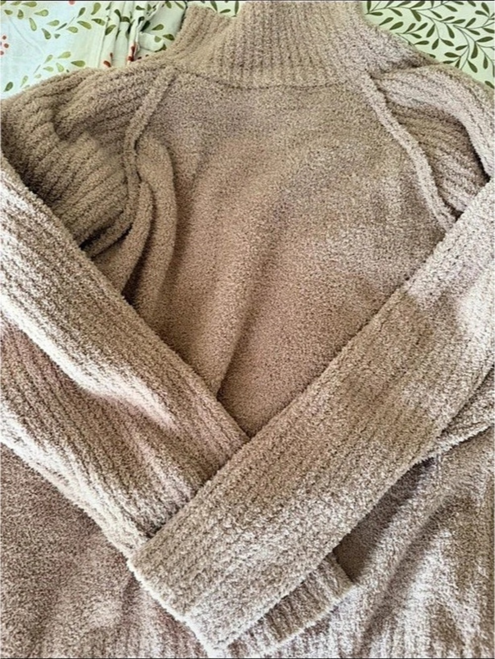 Softies Marshmallow Rib Mock Neck & Long Pant Lounge Set coco